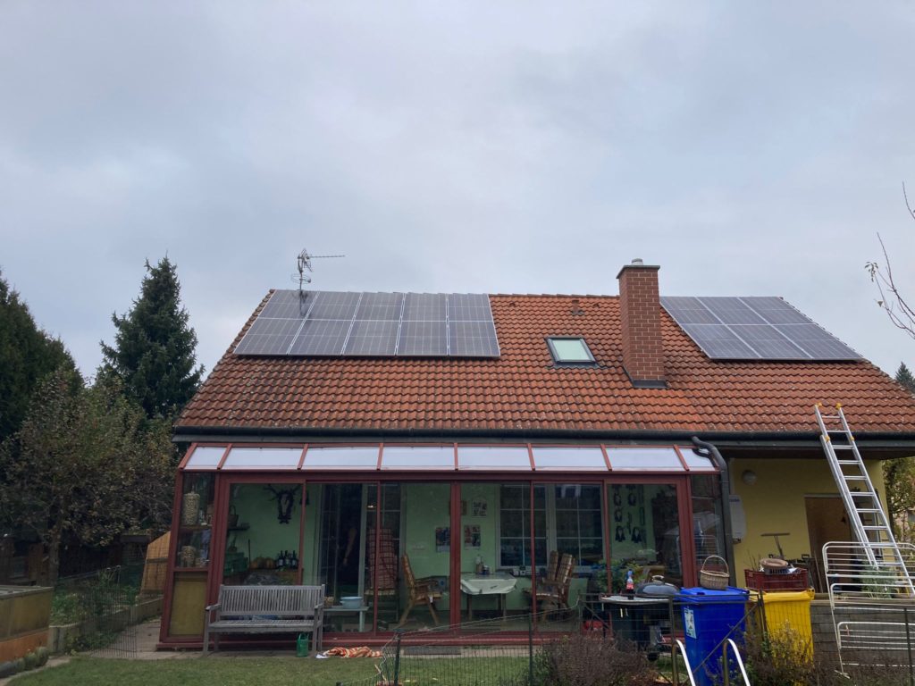 Foto střechy s FVE 7,2 kWp - Olomouc